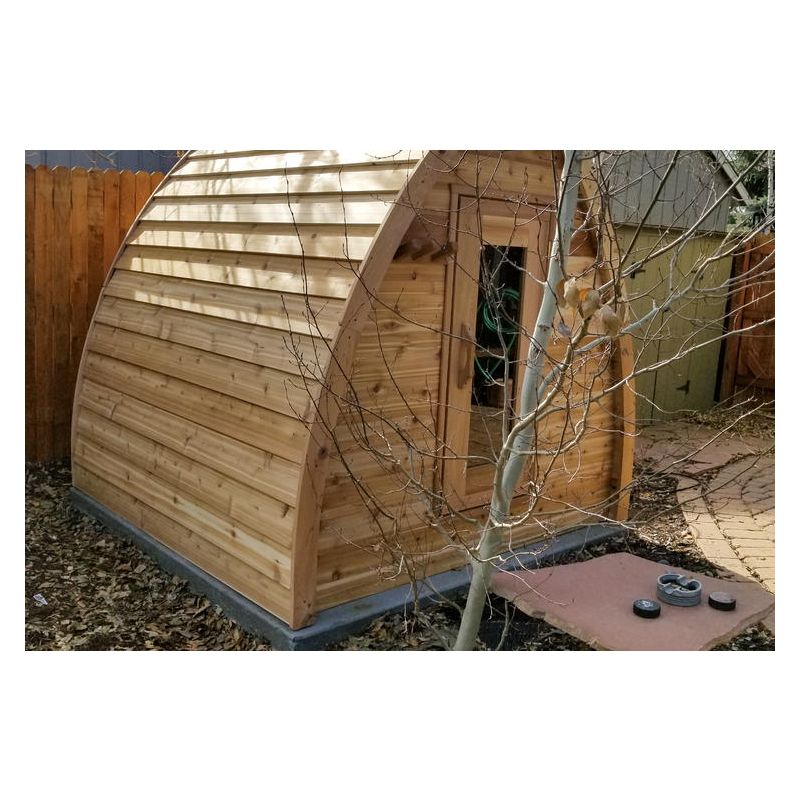 Pod Sauna Mini Red Cedar Knotty L 214 x W 214 cm