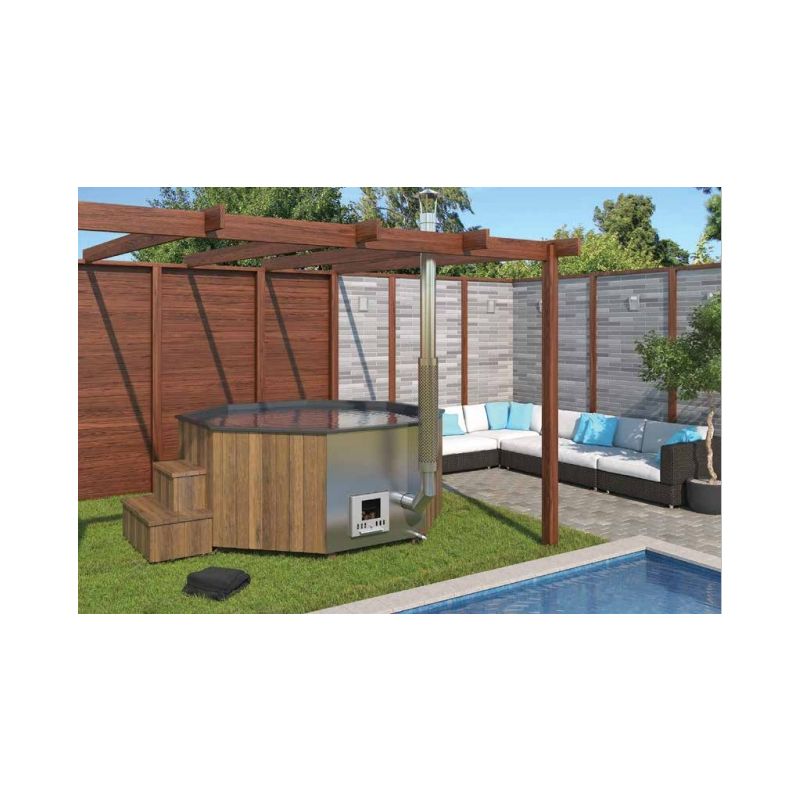 DELUX HEX Thermowood Wood Burning Hot Tub 