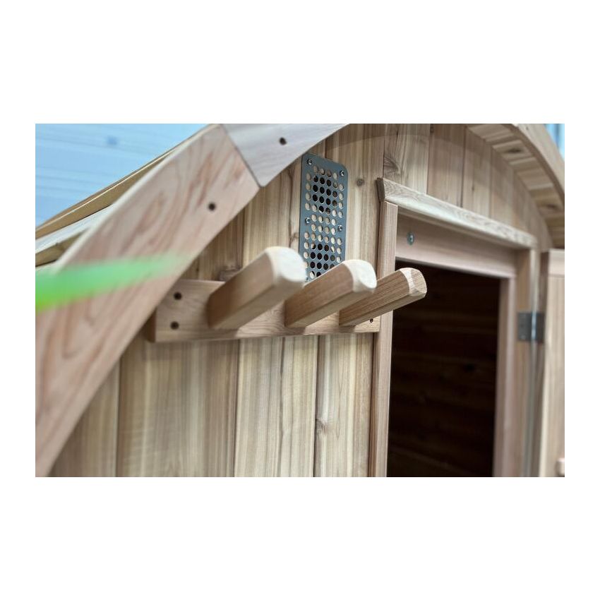 Barrel Sauna Red Cedar Knotty Ø 213 x L 213 cm 