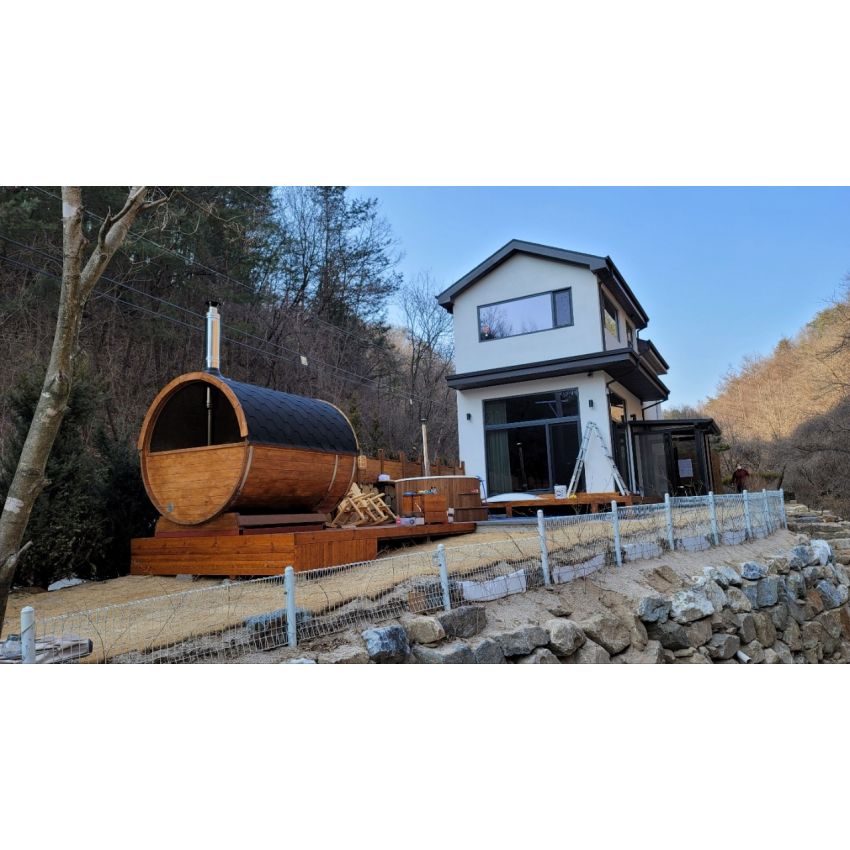 KAJA 250 T Barrel Sauna with Porch