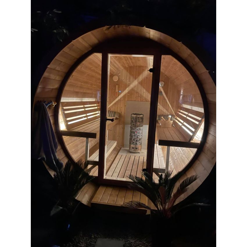 KAJA 280T Deluxe Barrel Sauna with Porch