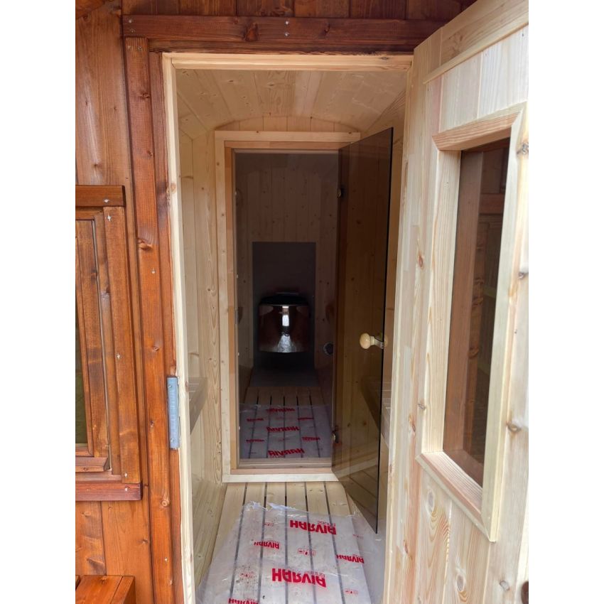 KAJA 400 T Barrel Sauna with Porch