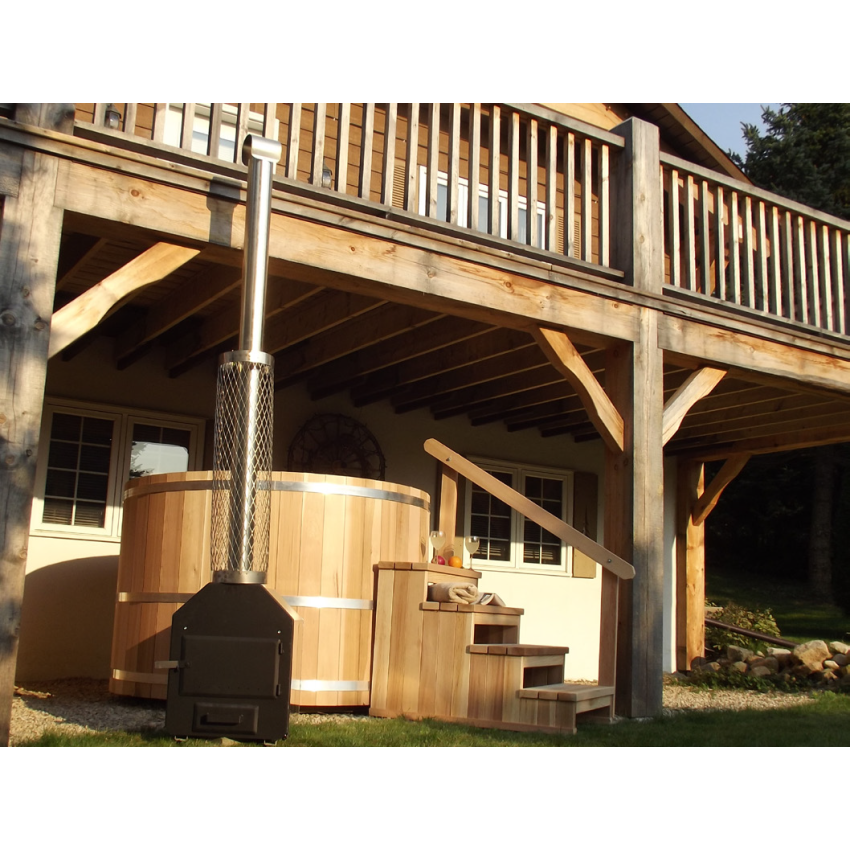 Round Cedar Hot Tub 214cm x 92cm