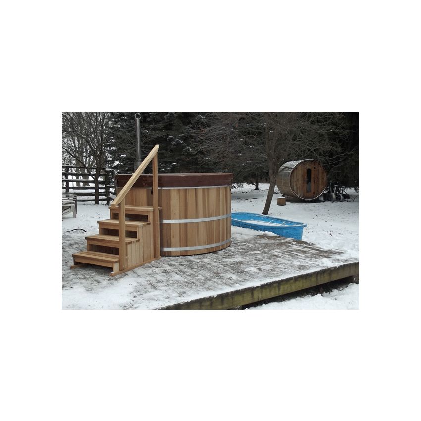 Round Cedar Hot Tub 214cm x 122cm