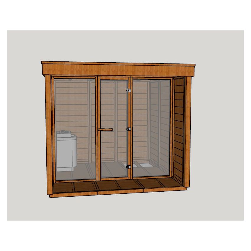 Pure Cube Sauna | CU670P L 244 x W 254 CM