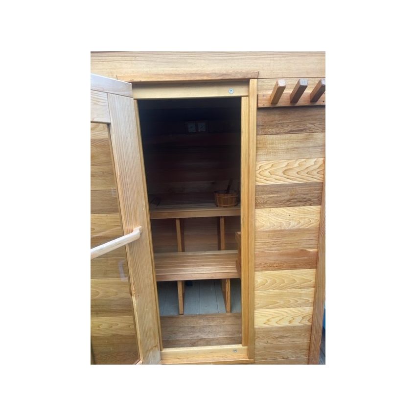 Ex-display Indoor or Outdoor Cedar Sauna W152 x L152cm
