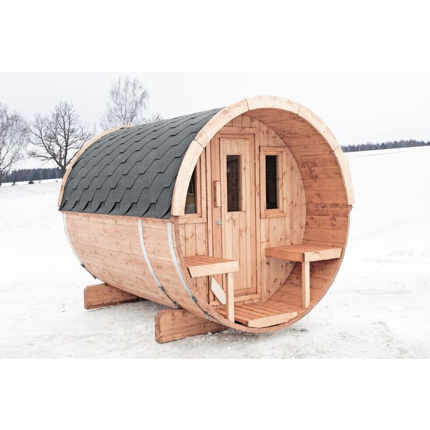 KAJA 250 T Barrel Sauna with Porch