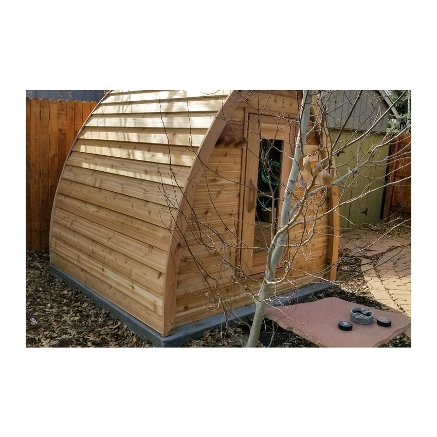 Pod Sauna Mini Red Cedar Knotty L 214 x W 214 cm