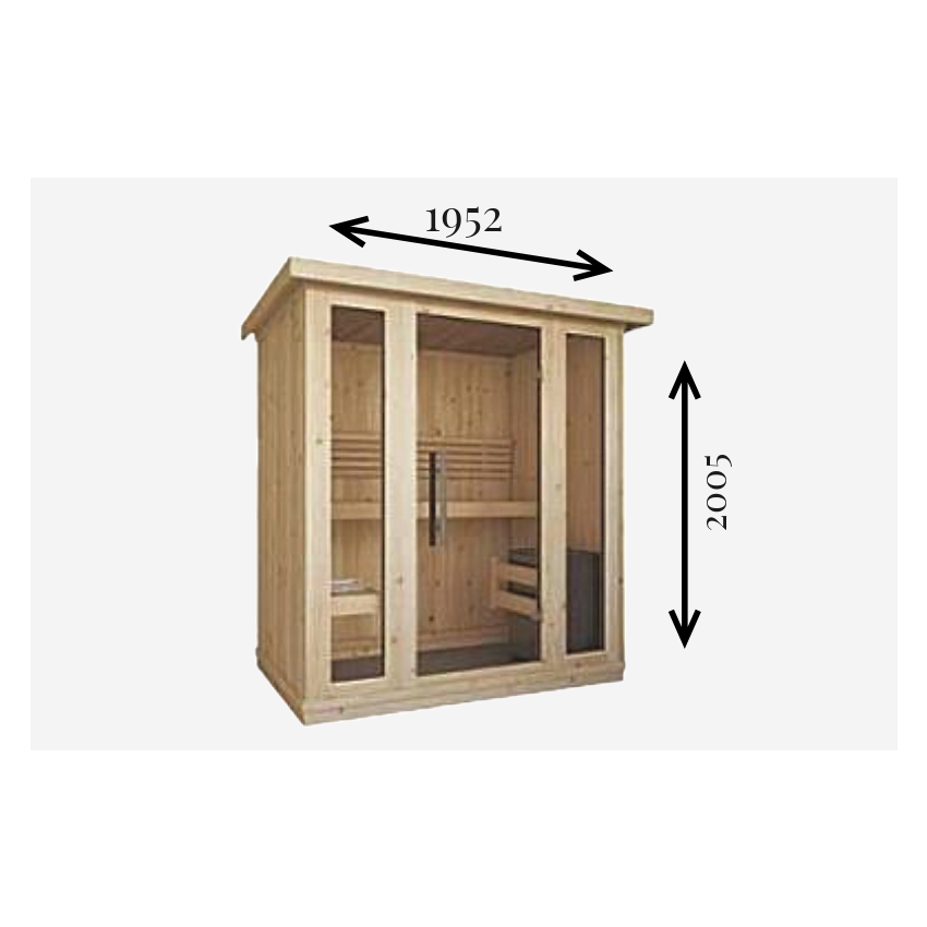 Small Indoor Sauna W 195 x L 131 x H 201