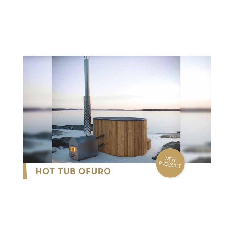OFURO Wood Burning Hot Tub with fiberglass insert