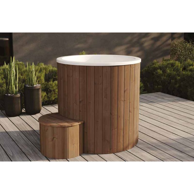 ERGO Thermowood Black Edition Cold Tub Ø 91 x 105cm with Fiberglass Insert