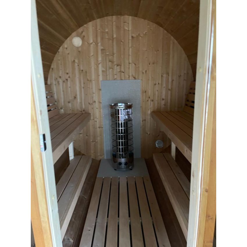 KAJA 280T Deluxe Barrel Sauna with Porch