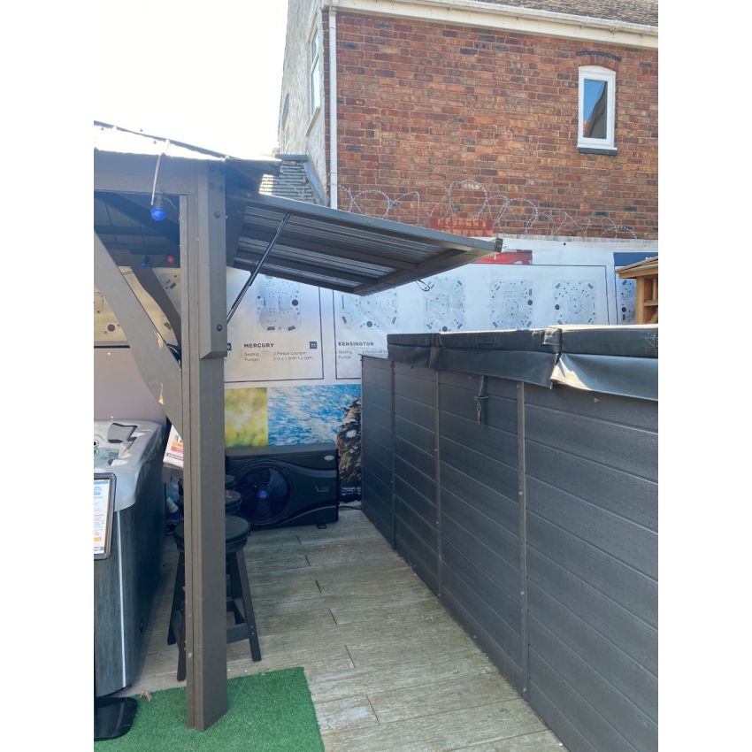 Ex-display Visscher 9x9ft Napa Gazebo with Cabana Kit + Bar & Stool Kit