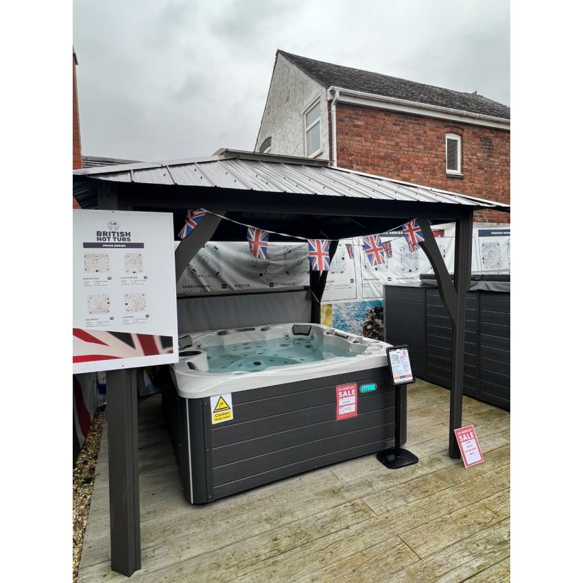 Ex-display Visscher 9x9ft Napa Gazebo with Cabana Kit + Bar & Stool Kit