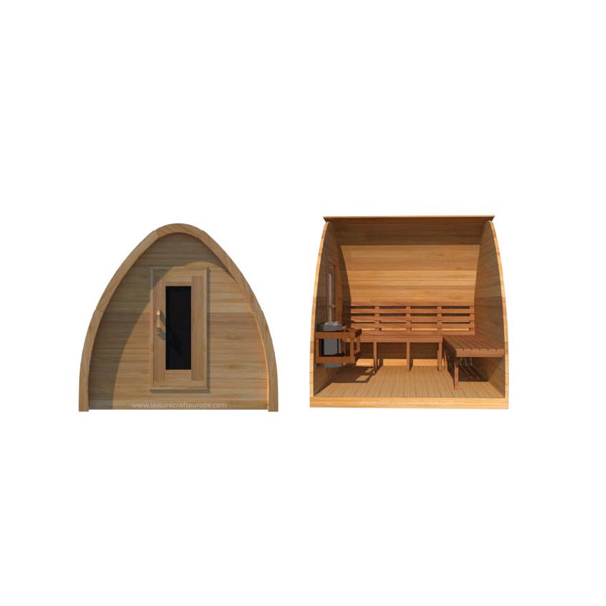 Pod Sauna Mini Red Cedar Knotty L 214 x W 214 cm