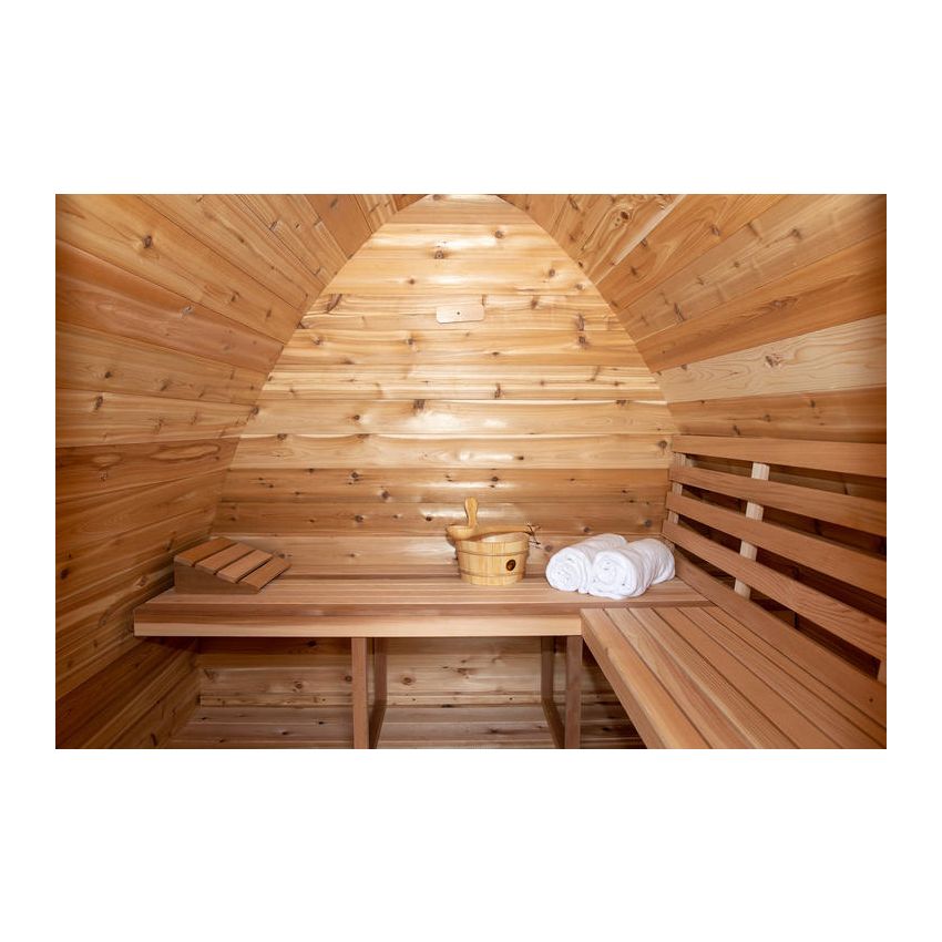 Pod Sauna Mini Red Cedar Knotty L 214 x W 214 cm
