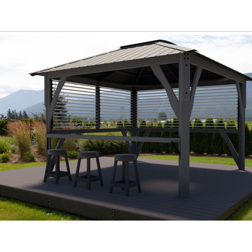 Ex-display Visscher 11x11ft Sierra Gazebo with 1 Louvre