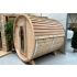 Barrel Sauna Red Cedar Knotty Ø 213 x L 213 cm 