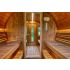KAJA 400 Deluxe T Barrel Sauna with Half Moon Back & Porch