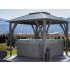 Ex-display Visscher 9x9ft Napa Gazebo with Cabana Kit + Bar & Stool Kit