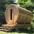 Barrel Sauna Red Cedar Knotty Ø 183 x L 183 cm 