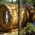 Barrel Sauna Red Cedar Knotty Ø 183 x L 183 cm 