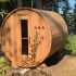 Barrel Sauna Red Cedar Knotty Ø 183 x L 183 cm 