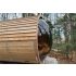 Barrel Sauna Panoramic View Red Cedar Knotty  Ø 213 x L 310 cm