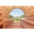 Barrel Sauna Panoramic View Red Cedar Knotty  Ø 213 x L 310 cm