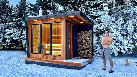 What is the difference between an outdoor sauna and an indoor sauna?