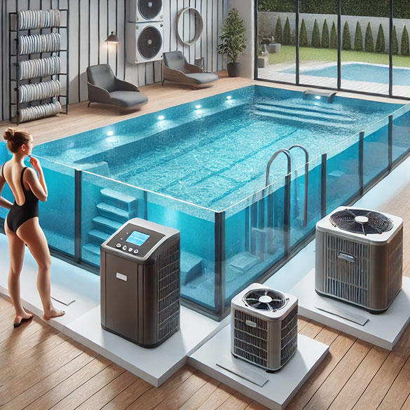 What size heat pump do I need for my swim spa?