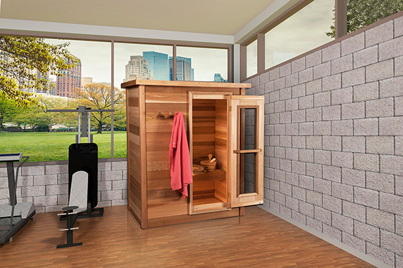 image of indoor cabin sauna