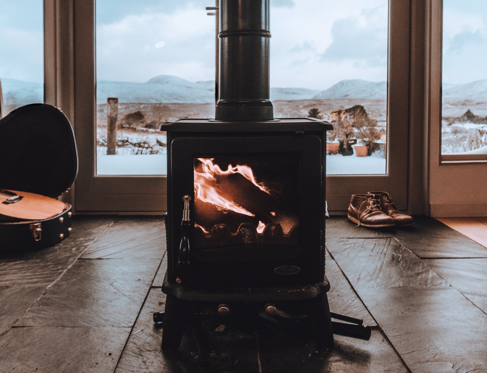 Log Burners are a stylish way to heat your cabin through the winter
