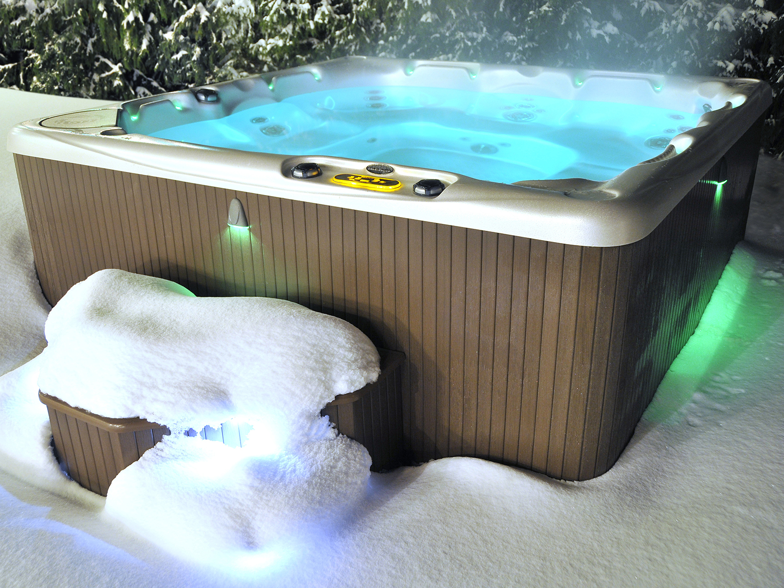 Beachcomber Hot Tub Covered in Snow