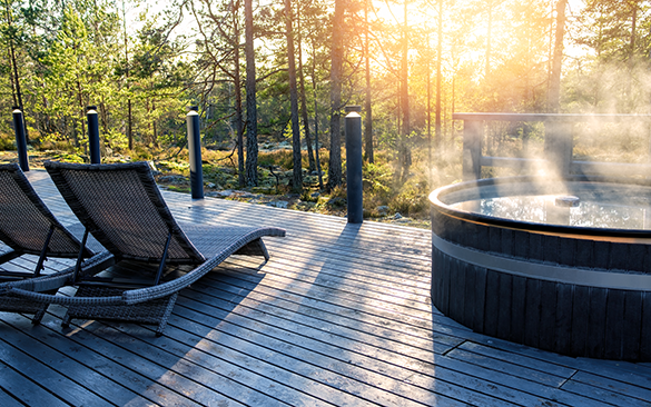 eco friendly hot tub installation