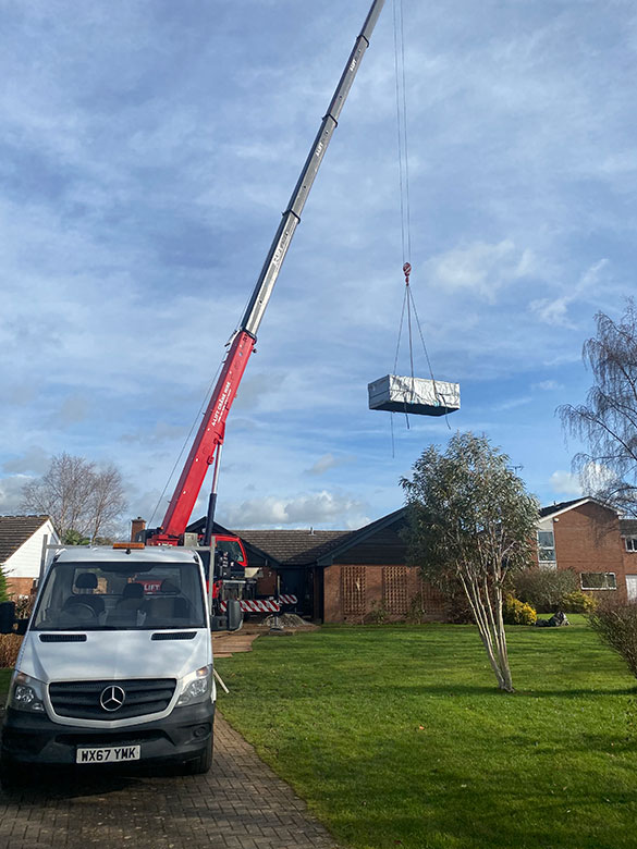 hot tub crane lift