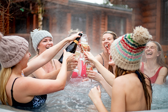 social hot tub party hot tubs