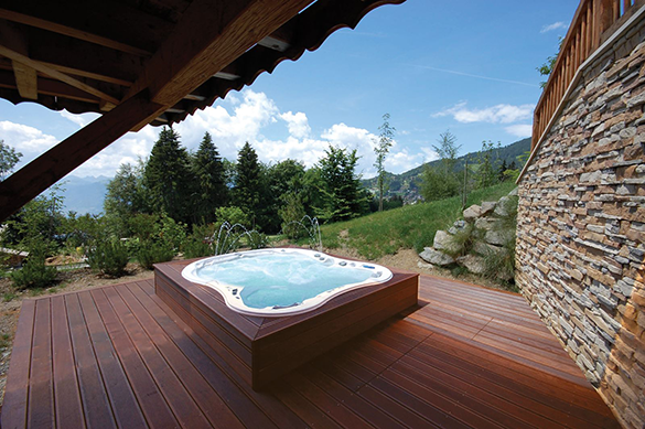 luxury hot tub sunken