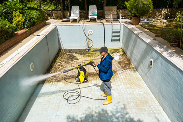 maintaining a swimming pool is hard work