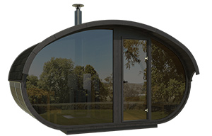 Full Front Glass Opttion for Outdoor Garden Sauna