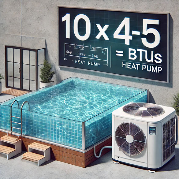 how to calculate the BTUs of a swim spa heat pump