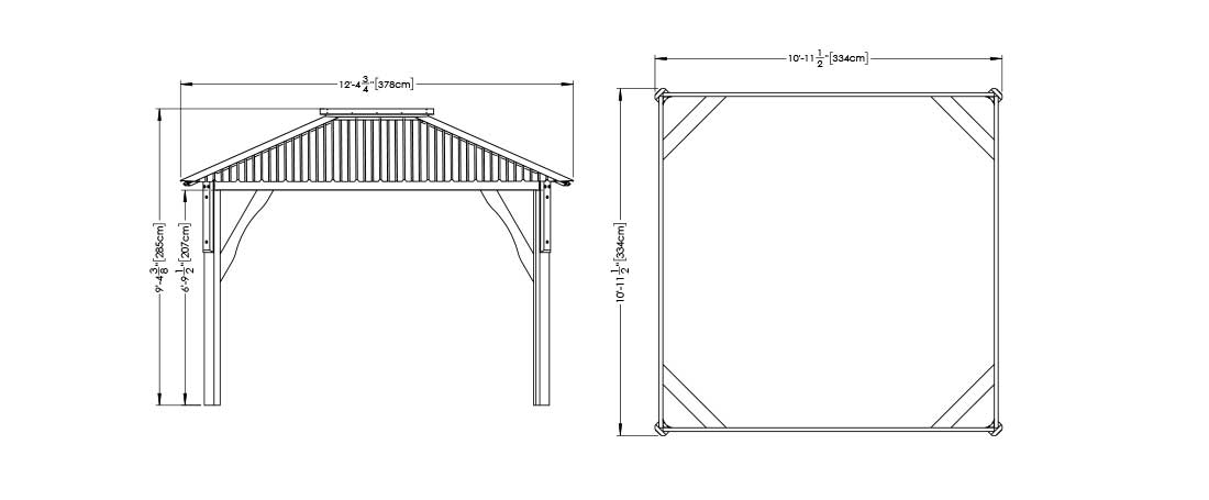 Visscher Gazebo or Hot Tub Enclosure Footprint