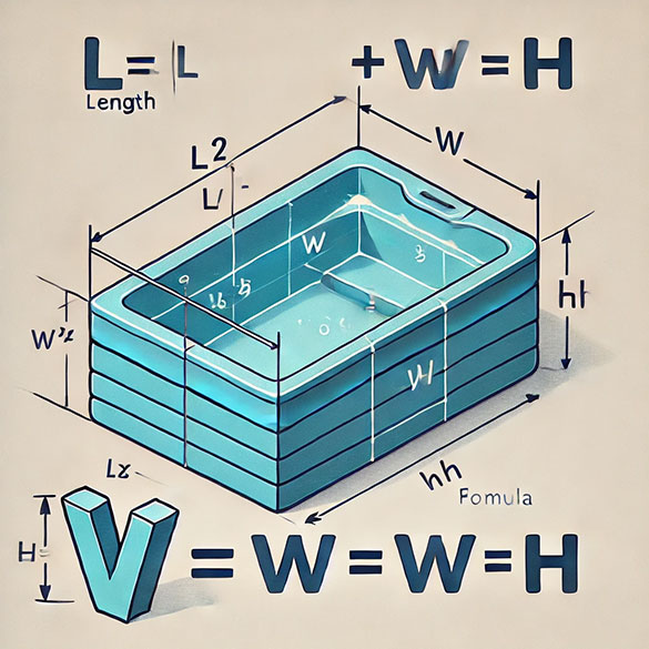 how to calculate the water capacity of a hot tub