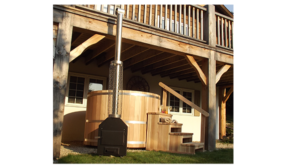 wood fired hot tub